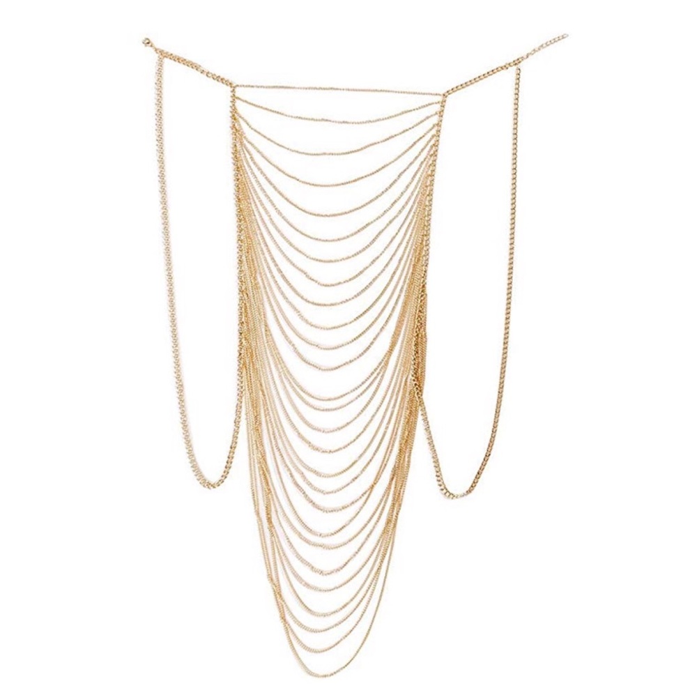 Crossover Bikini Body Chain Necklace